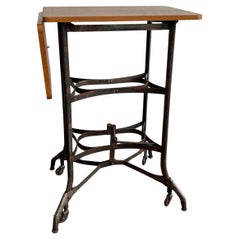Antique Industrial "Uhl Art Steel" Tall Task Desk By Toledo