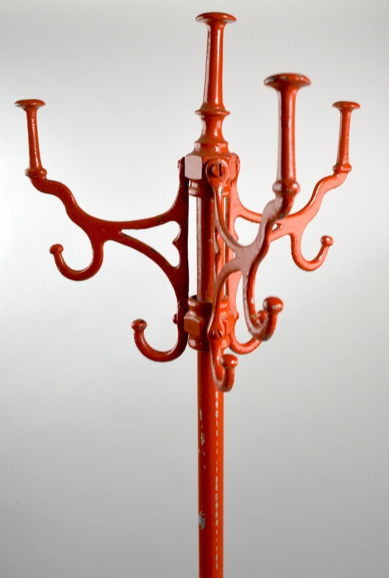 American Industrial Victorian Cast Iron Coat Tree Stand