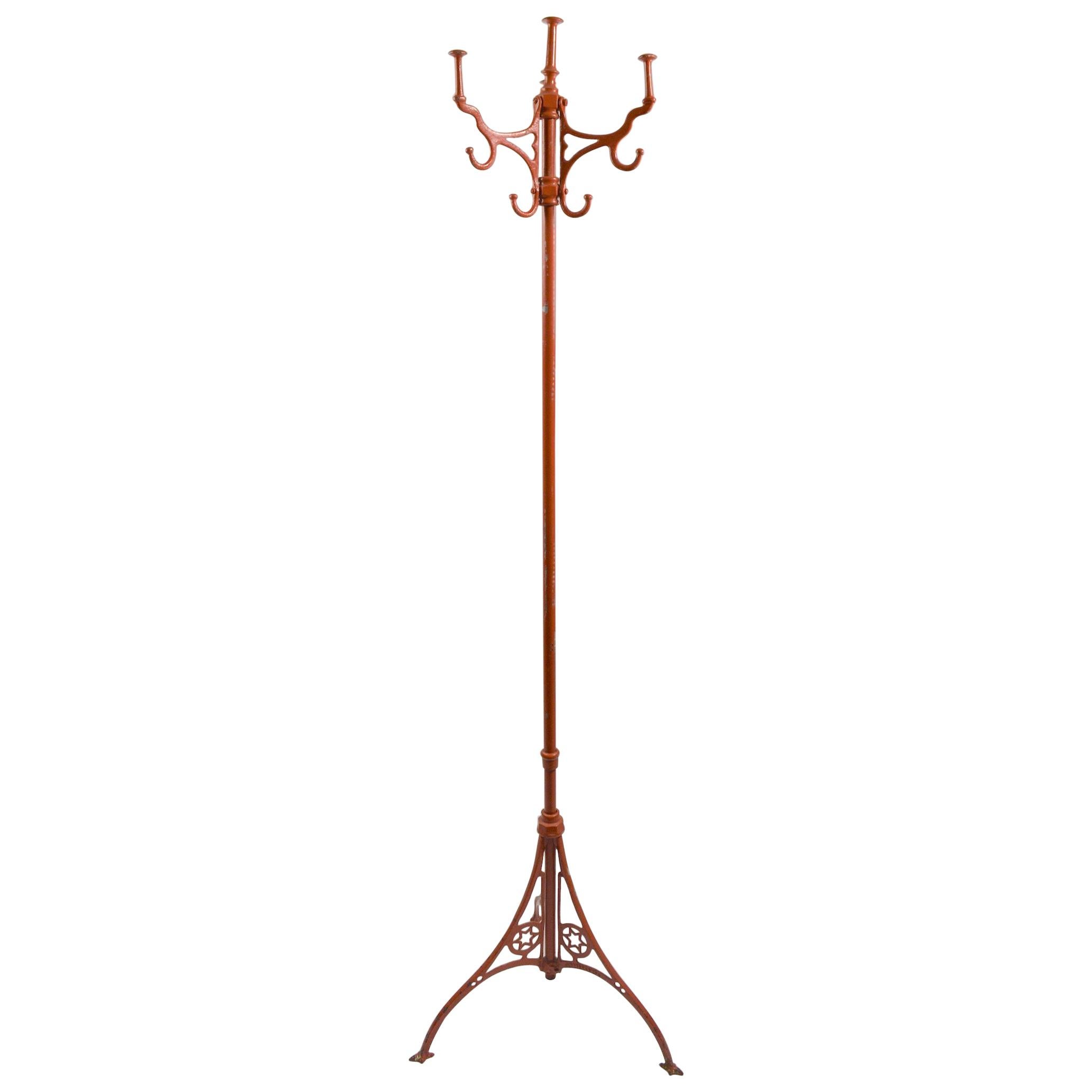 Industrial Victorian Cast Iron Coat Tree Stand
