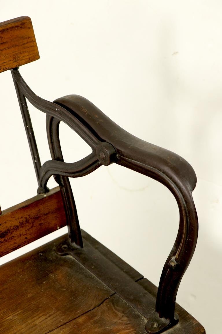 Industrial Victorian Reversible Train Station Bench For Sale At