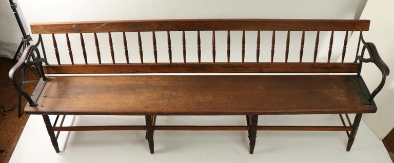 Industrial Victorian Reversible Train Station Bench For Sale At