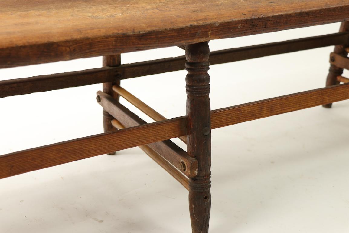  Industrial Victorian Reversible Train Station Bench In Good Condition In New York, NY