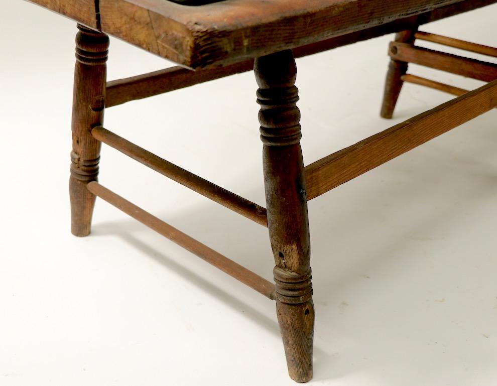 19th Century  Industrial Victorian Reversible Train Station Bench