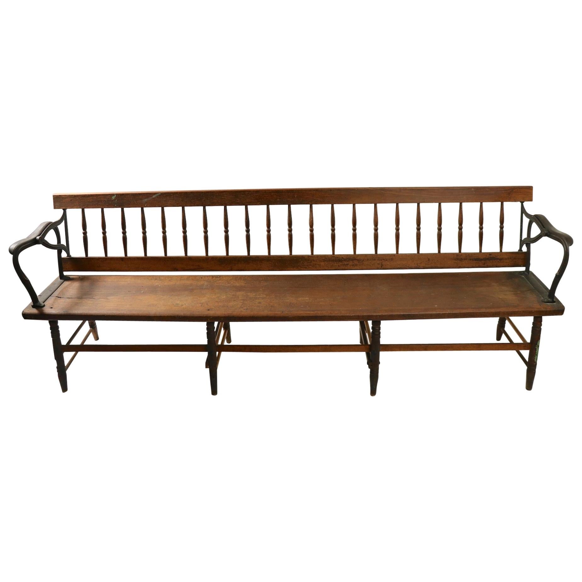  Industrial Victorian Reversible Train Station Bench