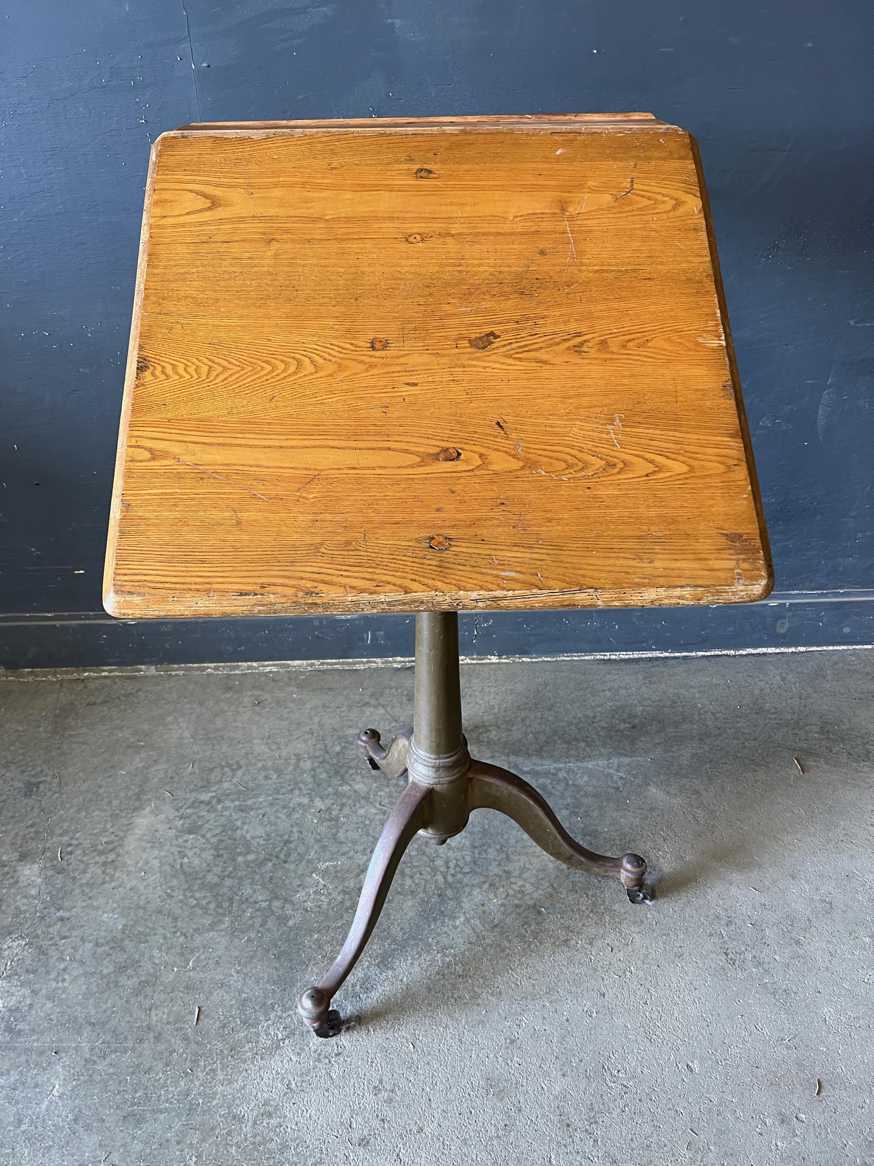vintage industrial drafting table for sale