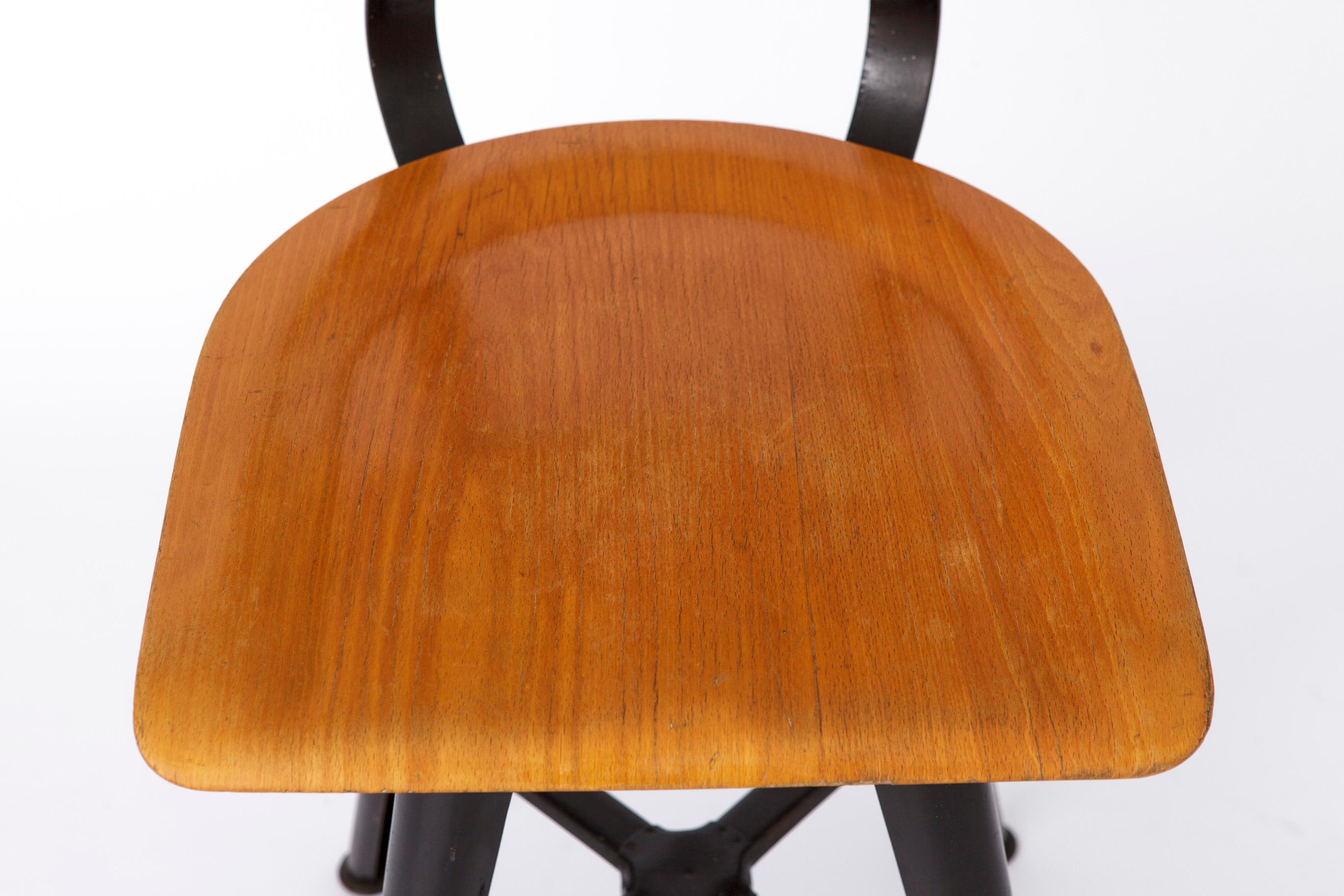 Mid-Century Modern Industrial Vintage Bar Stool 1970s - Germany For Sale