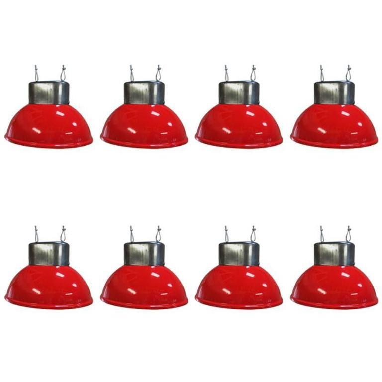 vintage red pendant light