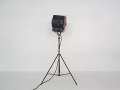 Industrial Vintage Film Studio or Theatre Light with Metal Stand by ADB