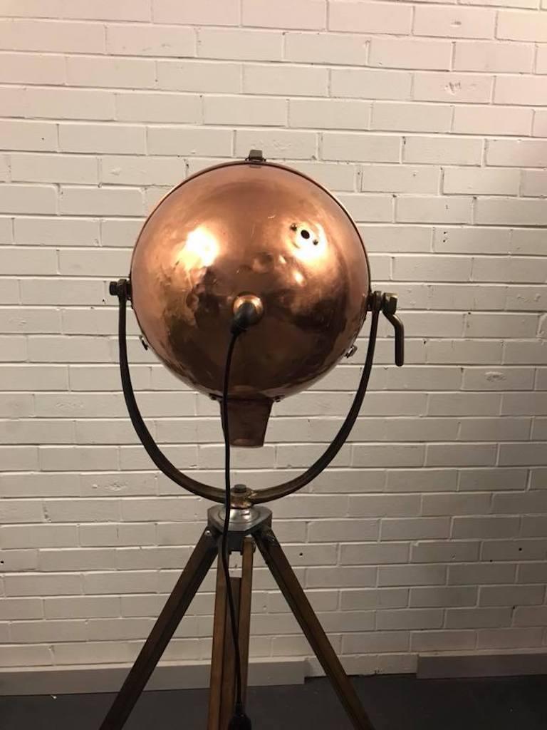 Copper Industrial Vintage General Electric GE Novalux Projector Light