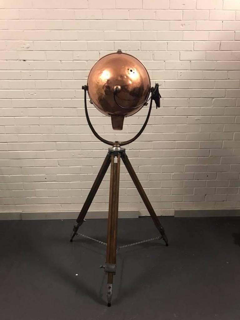 Copper Industrial Vintage General Electric GE Novalux Projector Light
