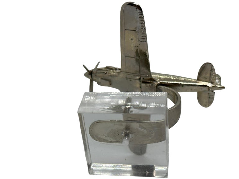 NUOBESTY Modèle d'avion Vintage en Métal Bleu, Décoration Rétro De Bureau, Ornement Artisanal pour Collectionneurs, Présent De Fête, Ambiance Intérieure, Décoration Noël