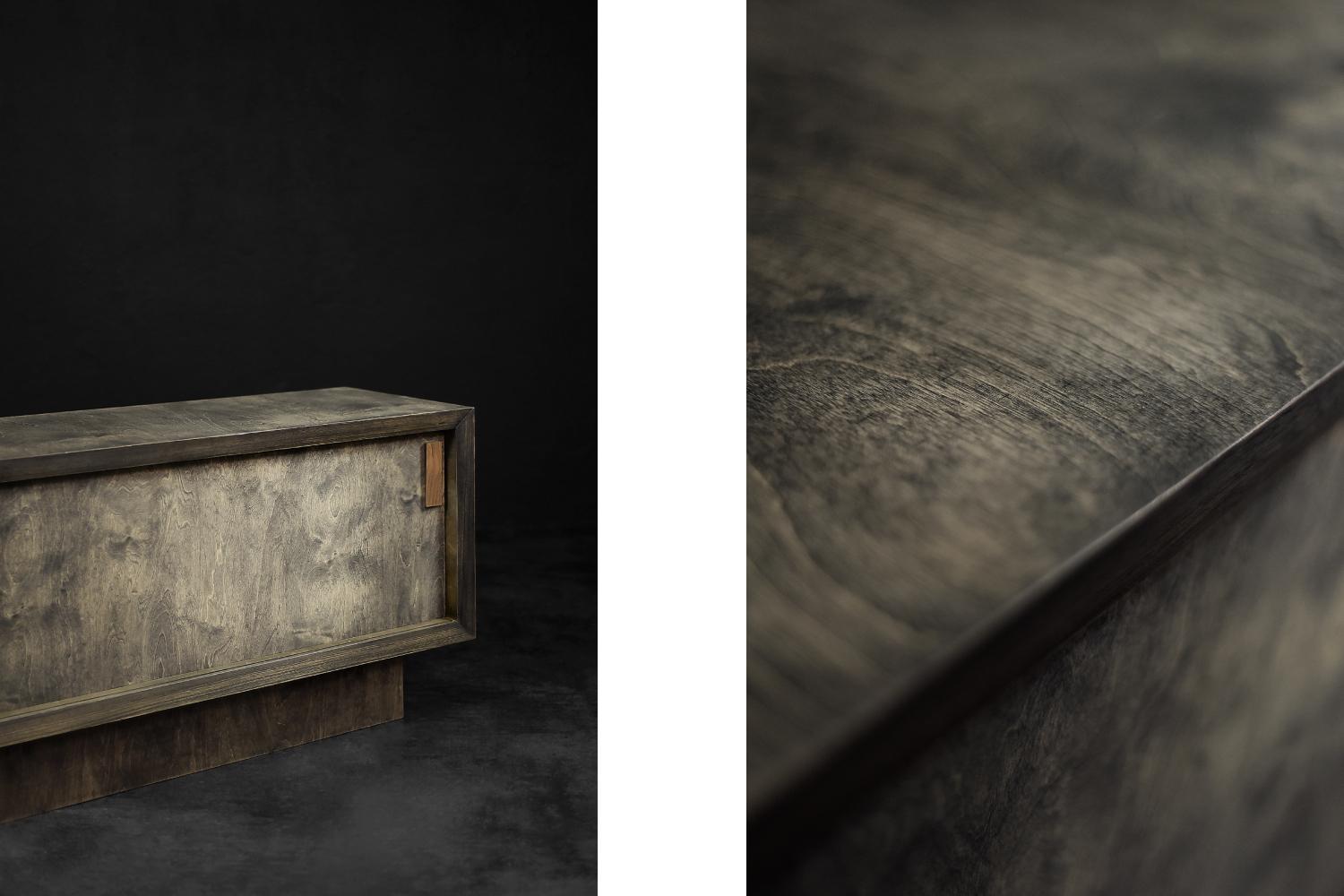 Industrial Vintage Mid-Century Scandinavian Brutalist Raw Poplar Sideboard For Sale 8