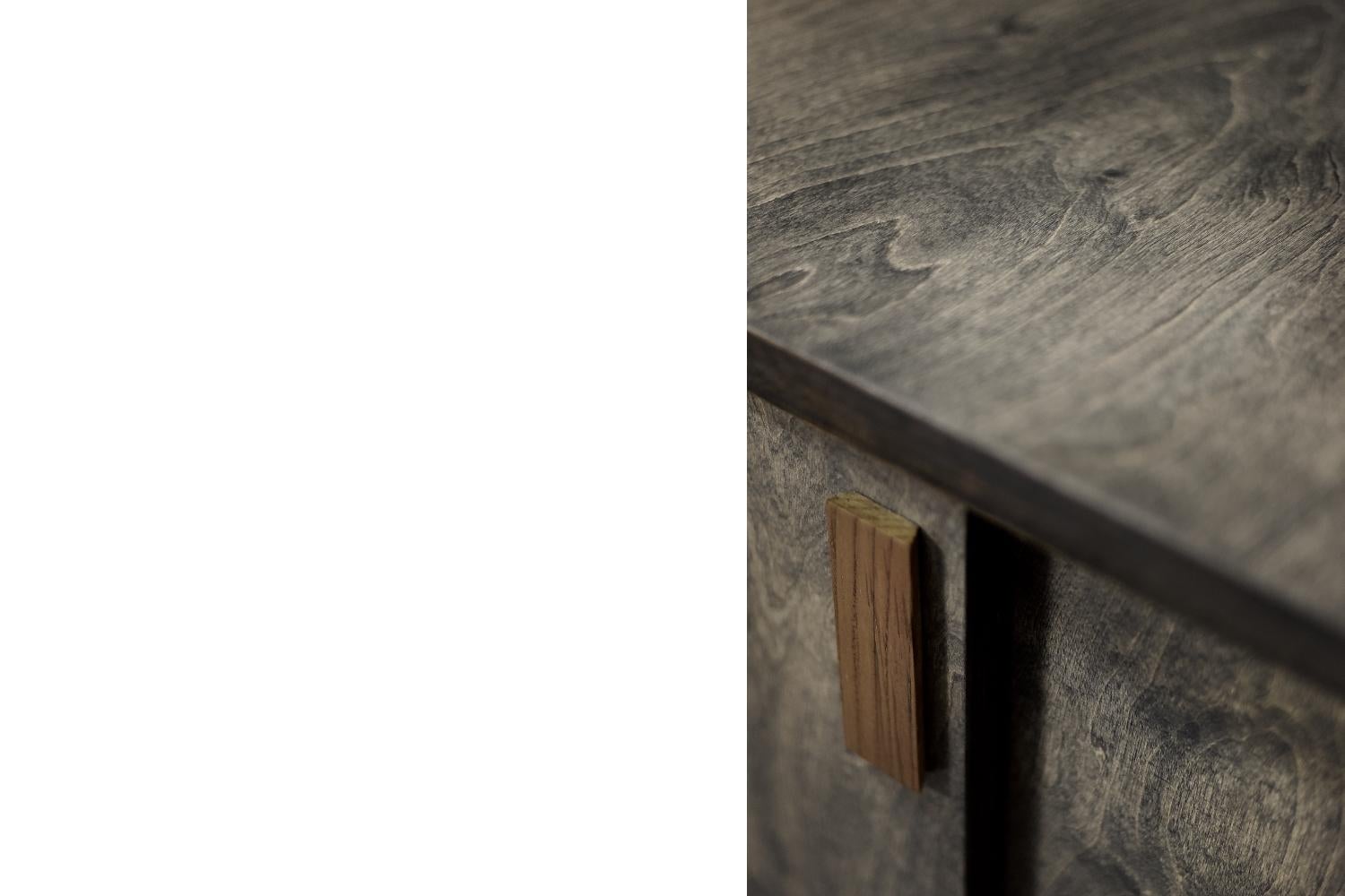 Mid-20th Century Industrial Vintage Mid-Century Scandinavian Brutalist Raw Poplar Sideboard For Sale