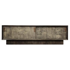 Industrial Vintage Mid-Century Scandinavian Brutalist Raw Poplar Sideboard