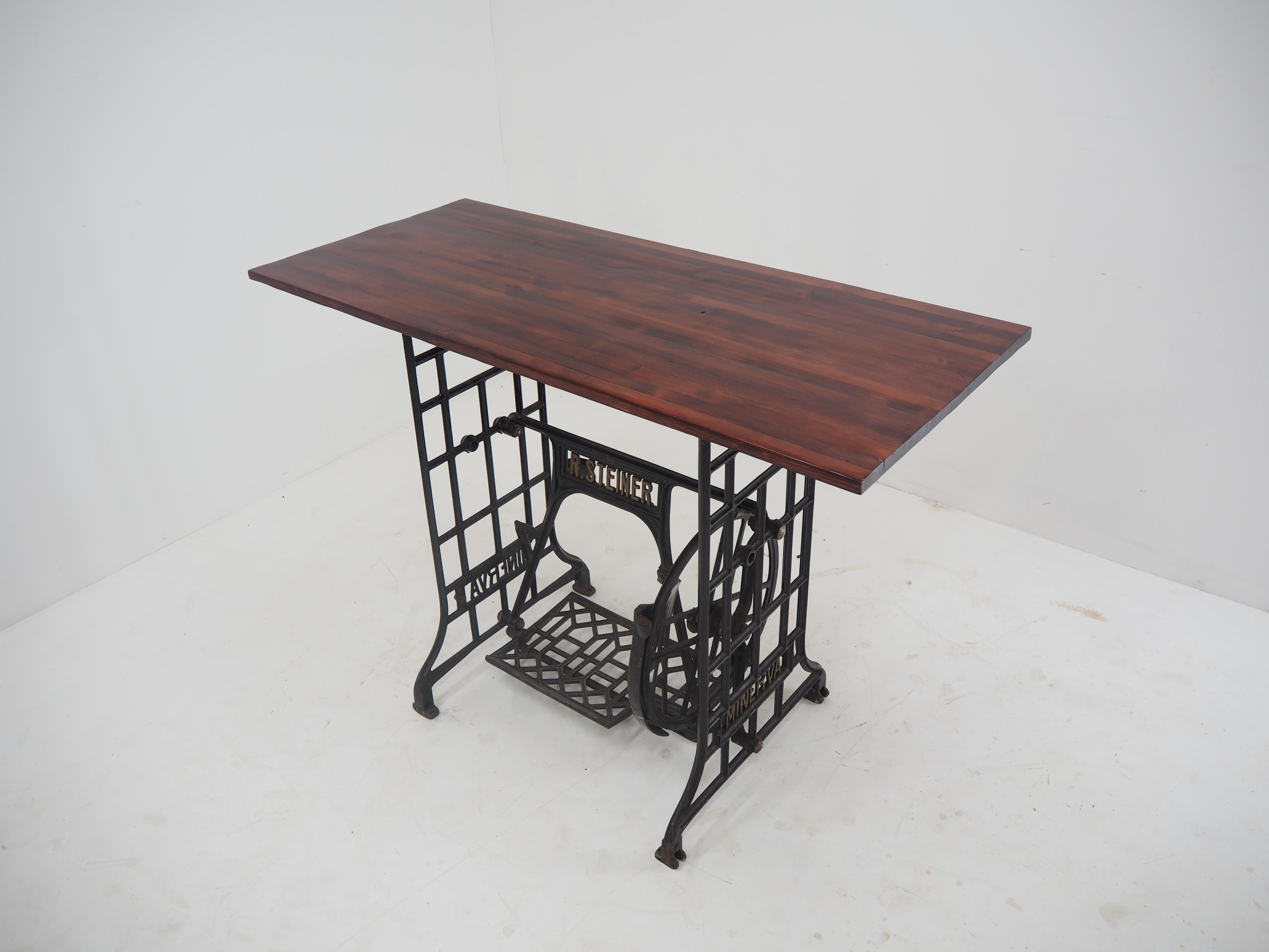 Industrial Vintage Side or Work Table from Sewing Machine 7