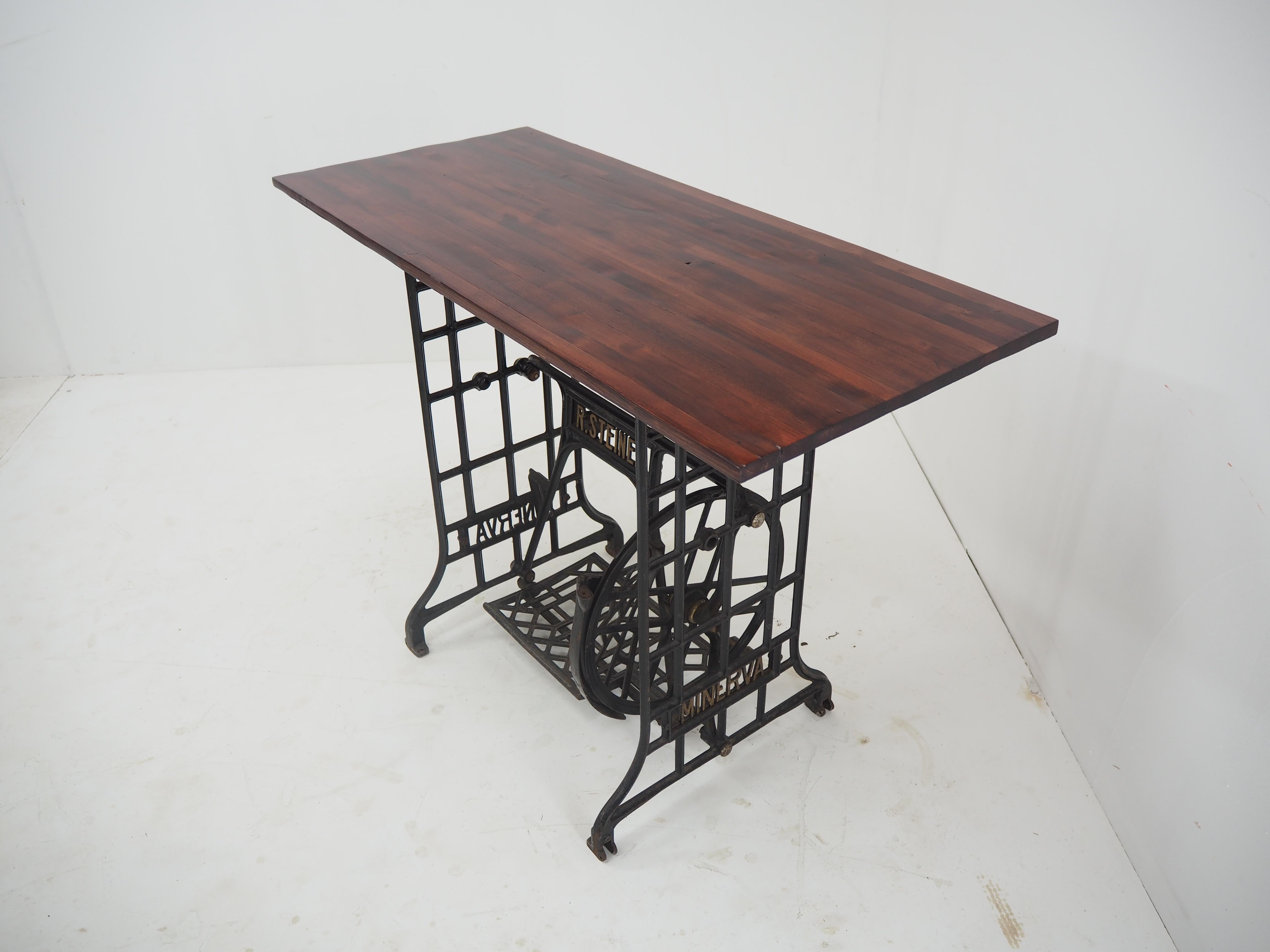 Mid-20th Century Industrial Vintage Side or Work Table from Sewing Machine