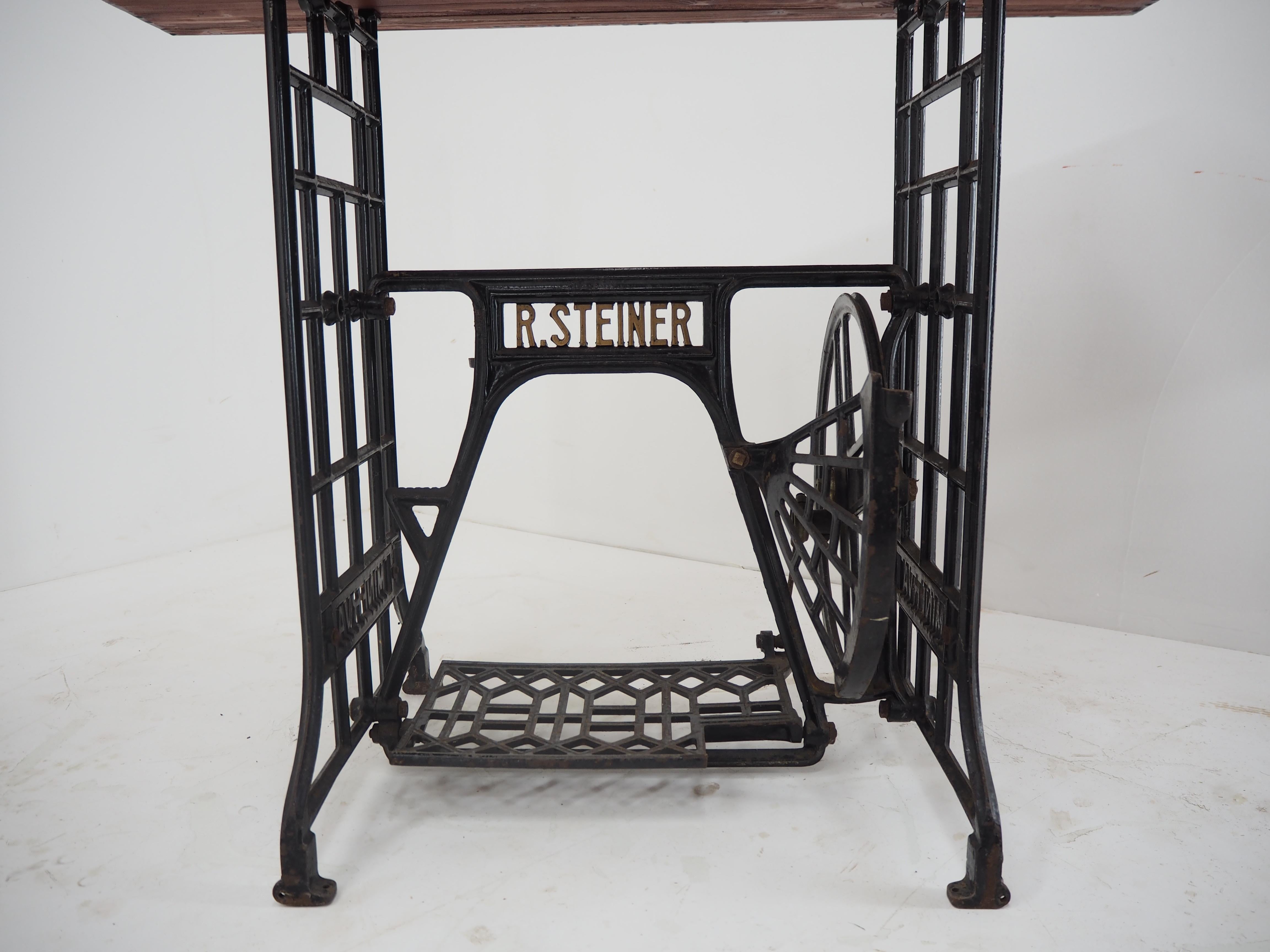 Iron Industrial Vintage Side or Work Table from Sewing Machine