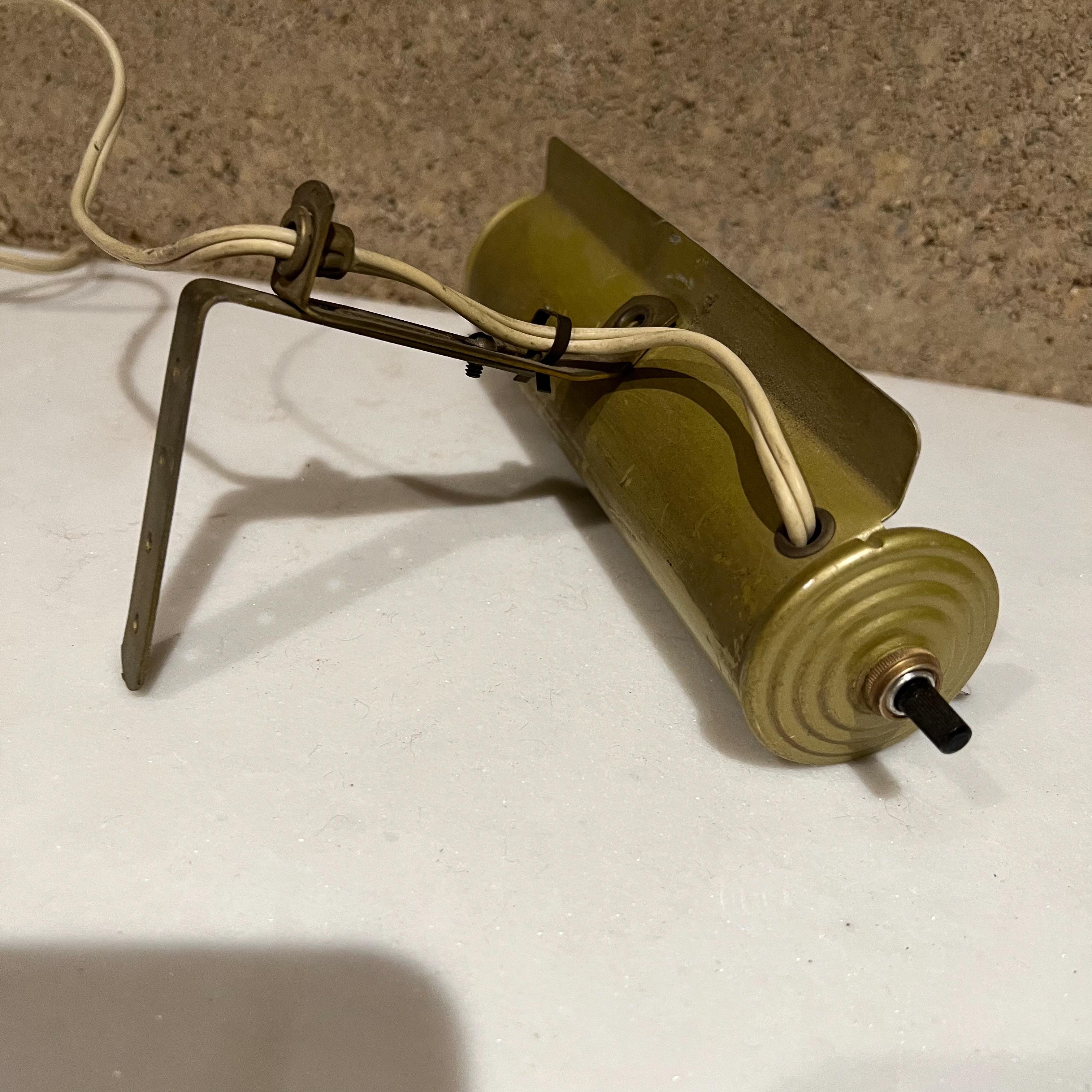 Mid-20th Century Industrial Vintage Small Tube Wall Unit Task Light in Gold For Sale