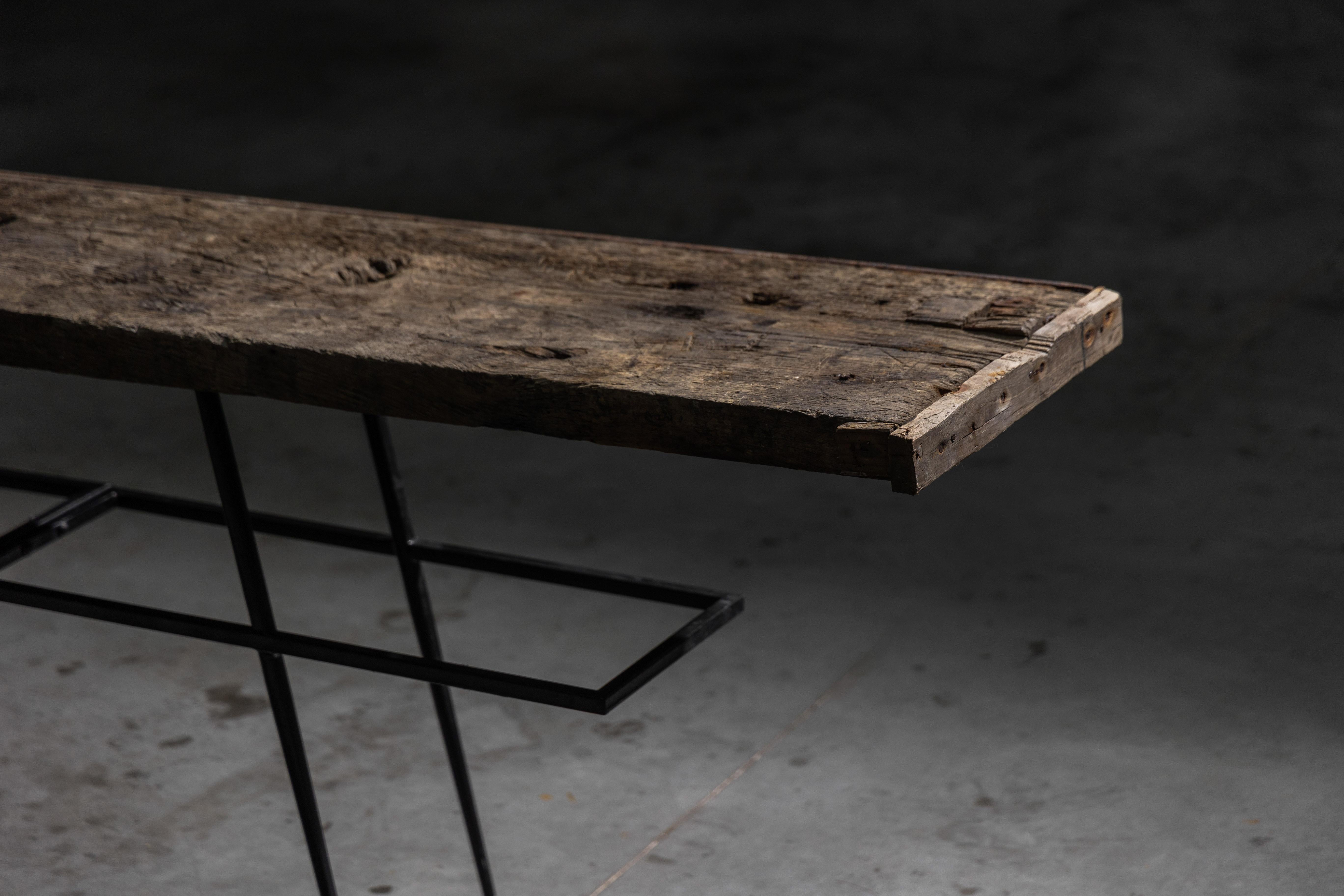 Industrial Wabi Sabi Console Table, France, 21st Century For Sale 2