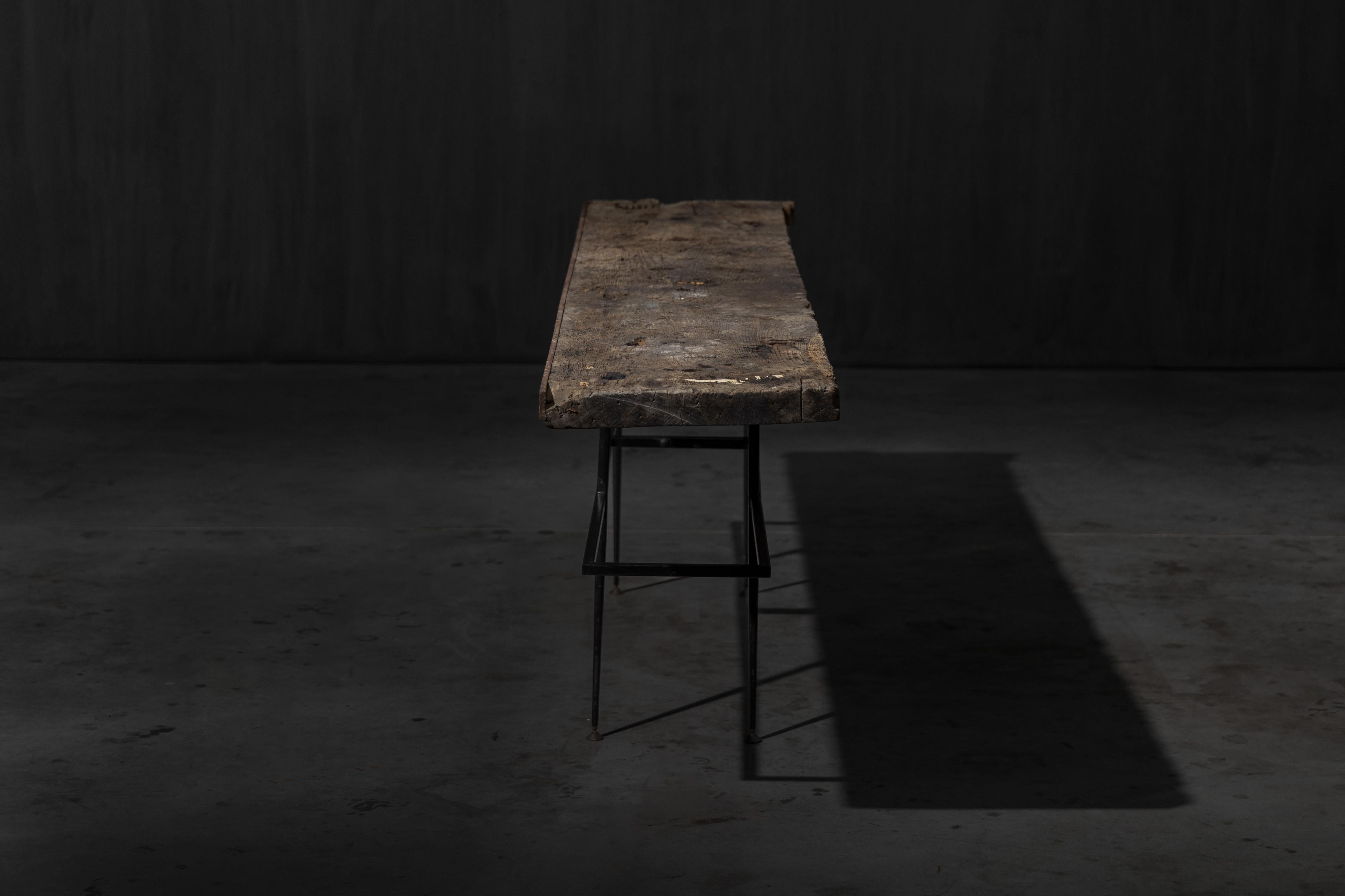 Industrial Wabi Sabi Console Table, France, 21st Century For Sale 3