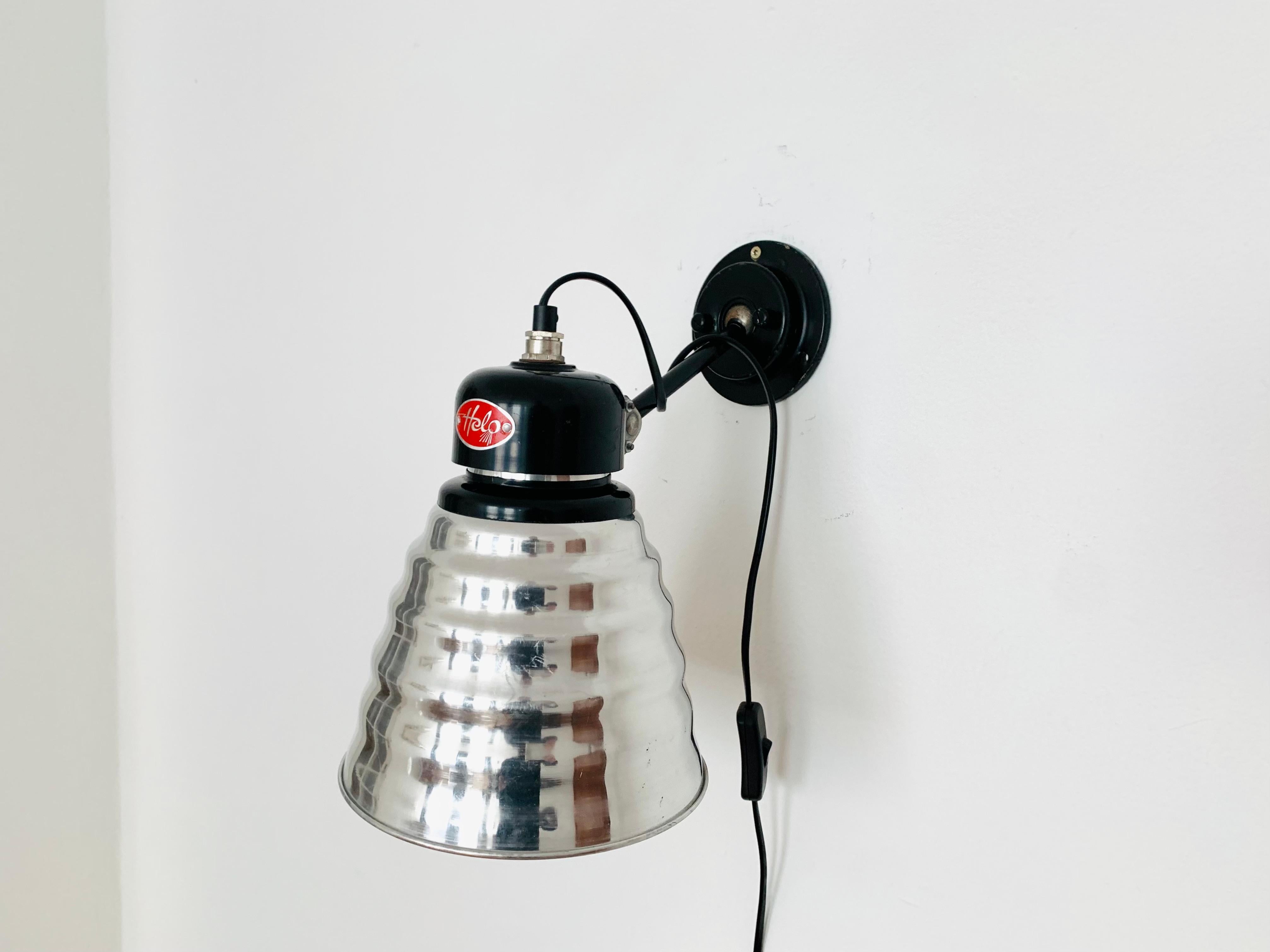 Industrial Wall Lamp from Helo In Good Condition In München, DE