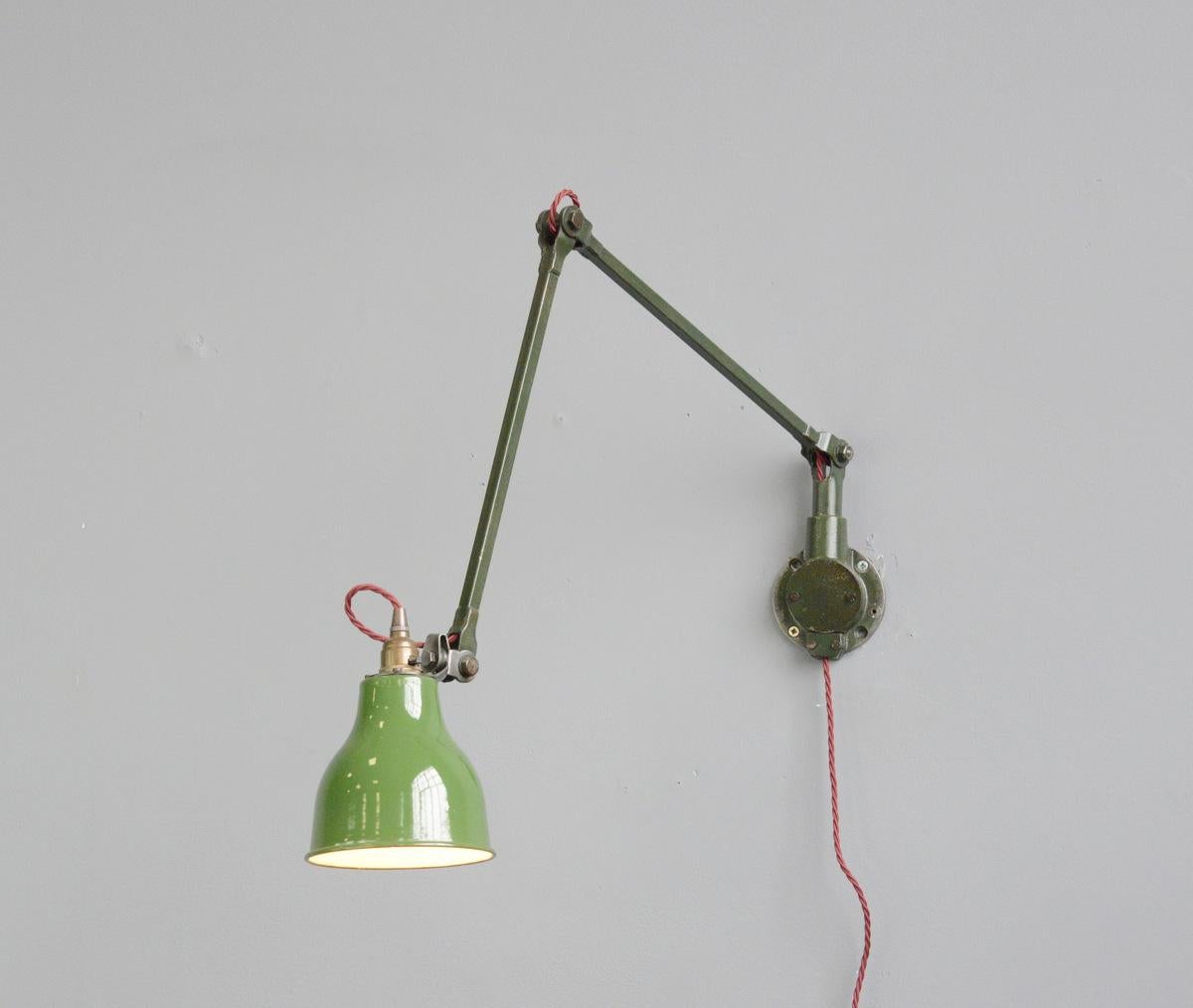 Mid-20th Century Industrial Wall Lamps by Mek Elek, circa 1930s