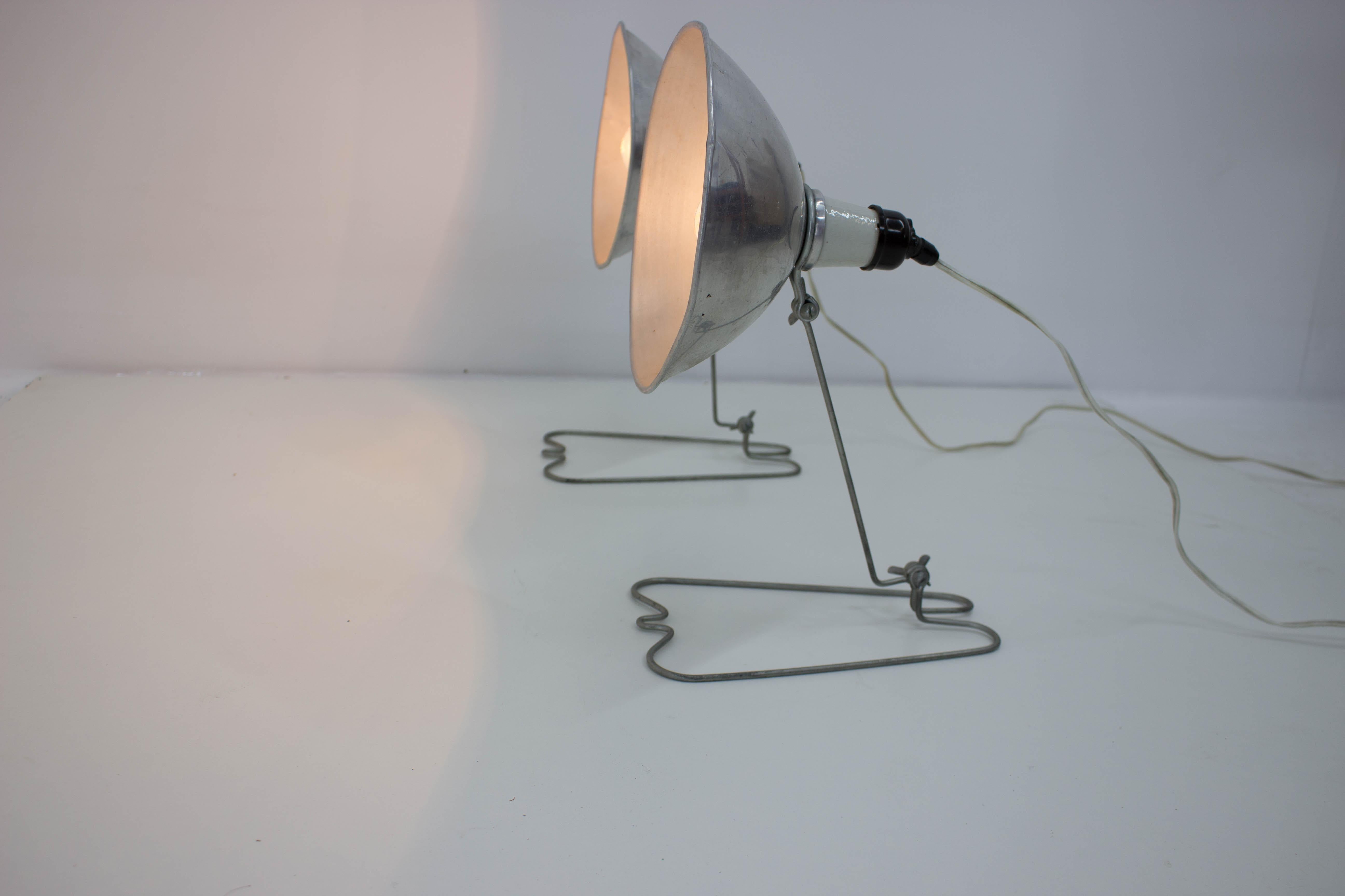 Mid-20th Century Industrial Wall or Table Lamps, Set of Two, Max 500W For Sale