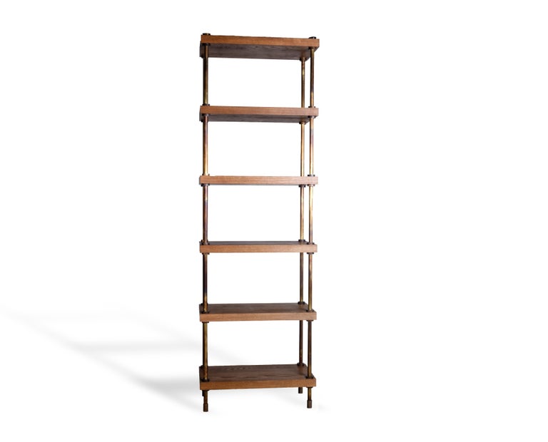Industrial Walnut Bookshelf For Sale at 1stDibs