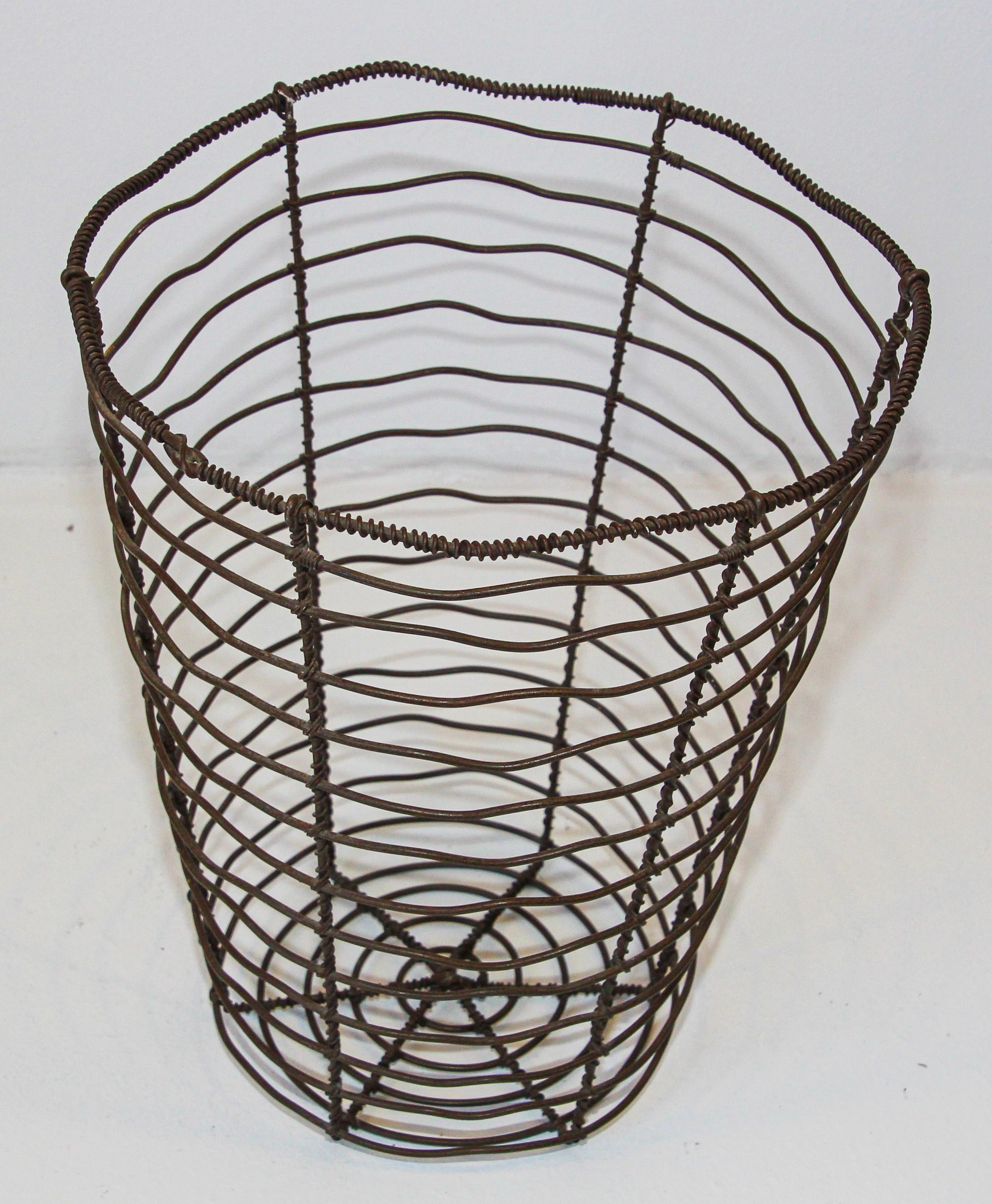 industrial vintage metal baskets