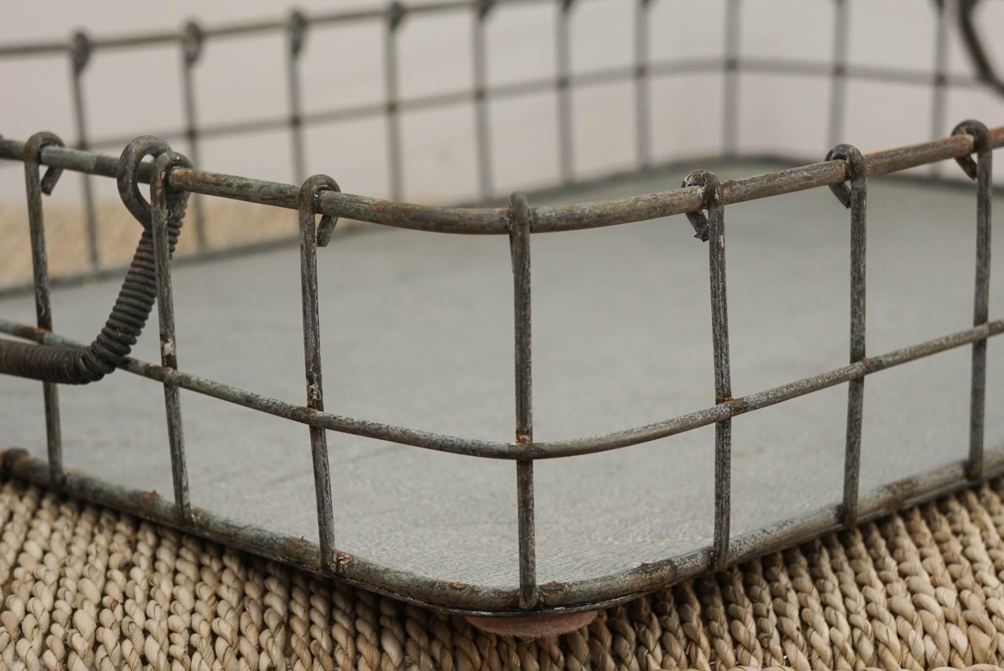 Mid-20th Century Industrial Wire Basket / Serving Tray  For Sale