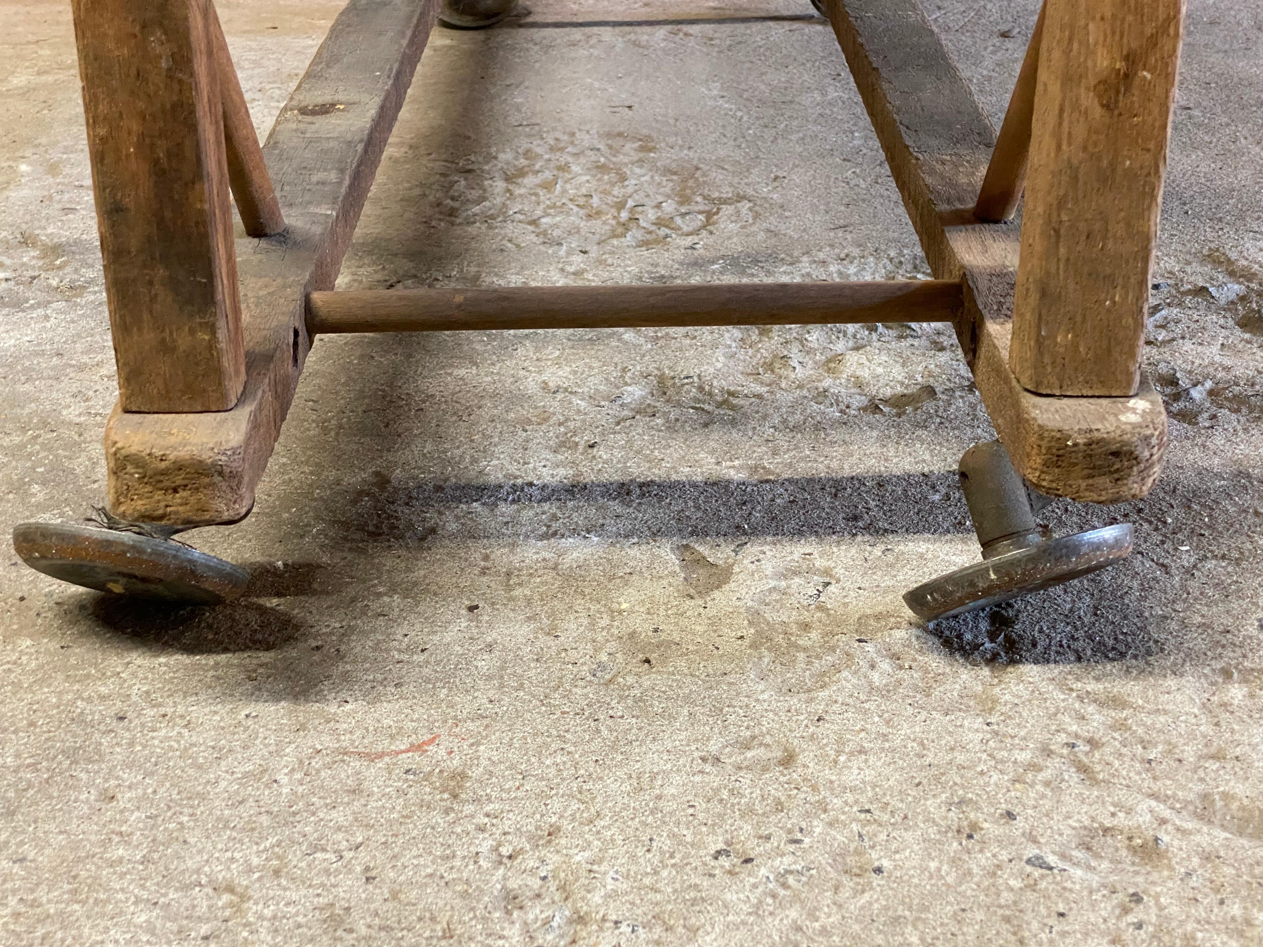 Industrial Wood Shelving Rolling Rack 3