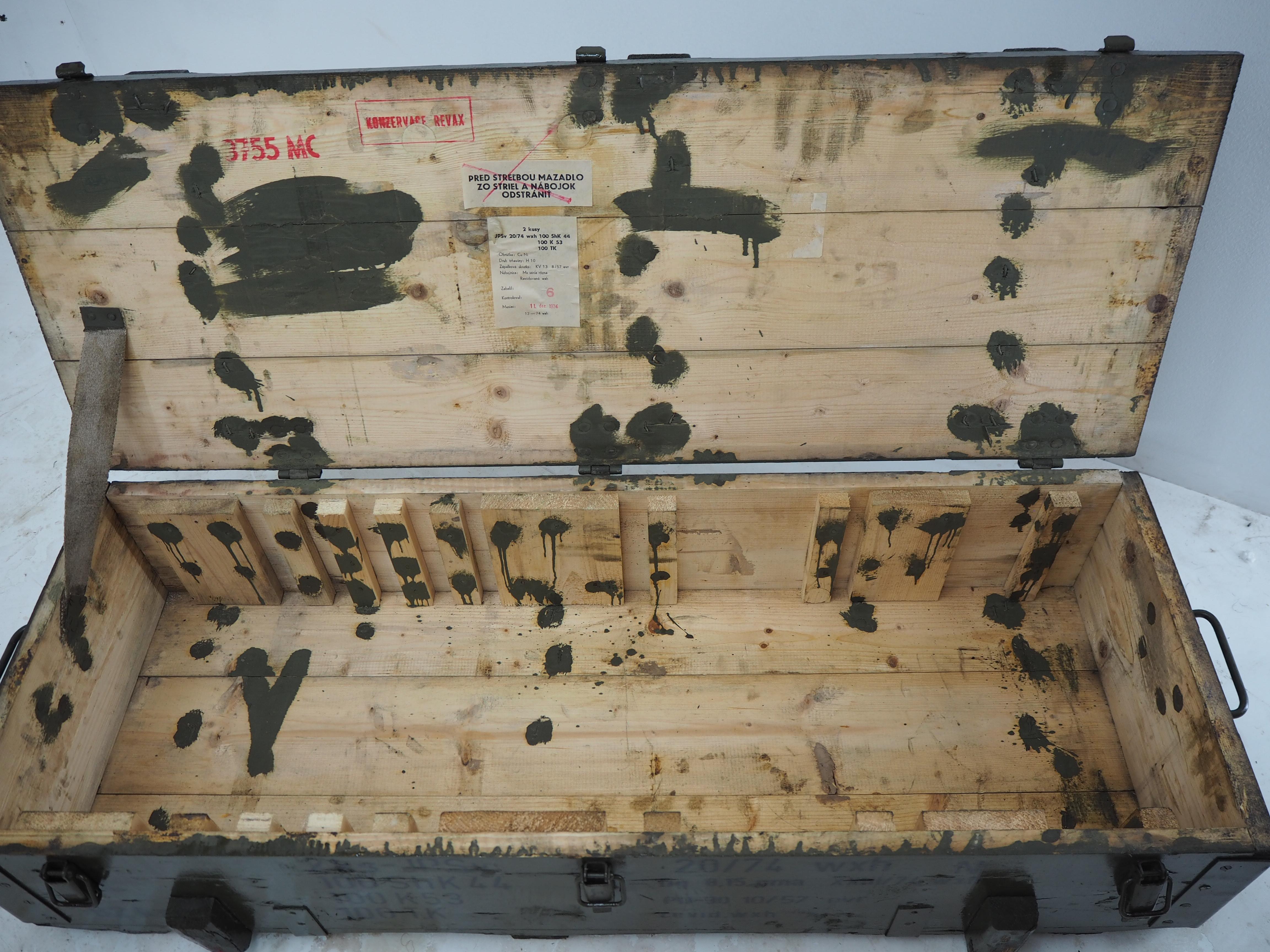 Industrial Wooden Army Crate, Boxes, 50 item available, 1960s For Sale 4