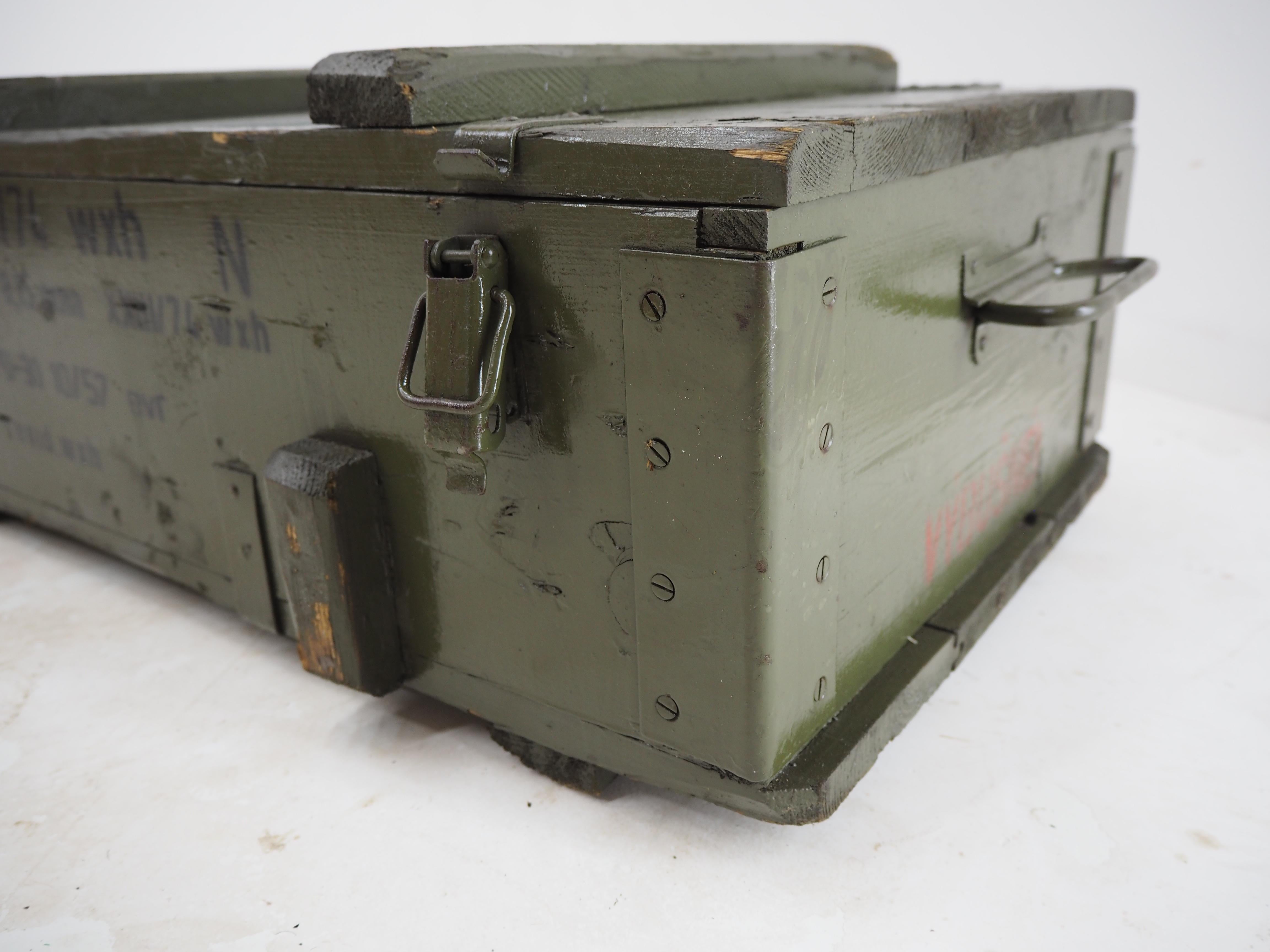 Industrial Wooden Army Crate, Boxes, 50 item available, 1960s For Sale 6