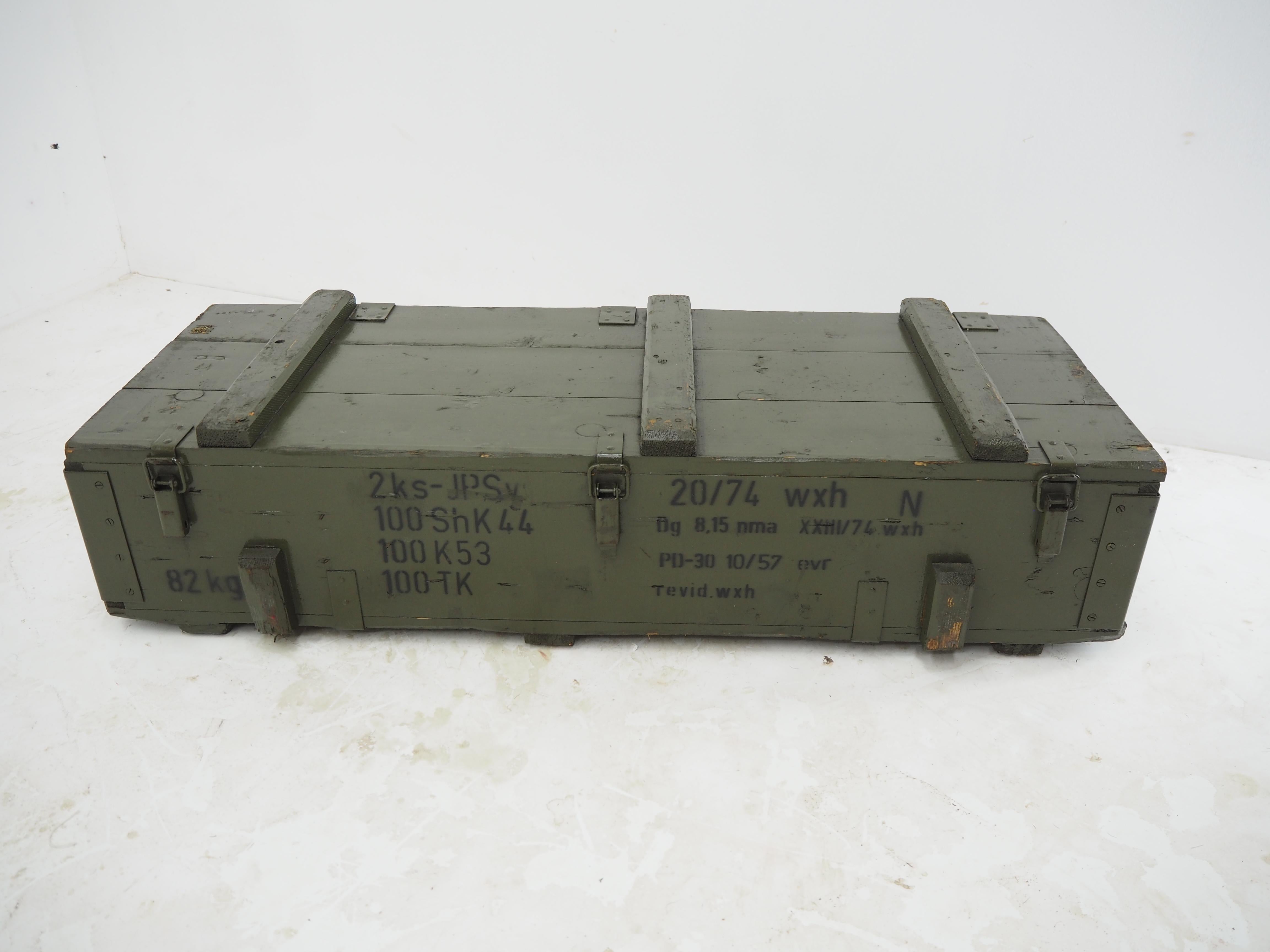 Industrial Wooden Army Crate, Boxes, 50 item available, 1960s In Good Condition For Sale In Praha, CZ