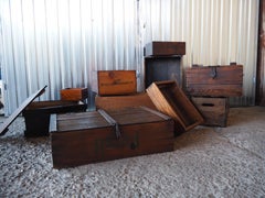 Industrial Wooden Crate, Boxes, 1960s