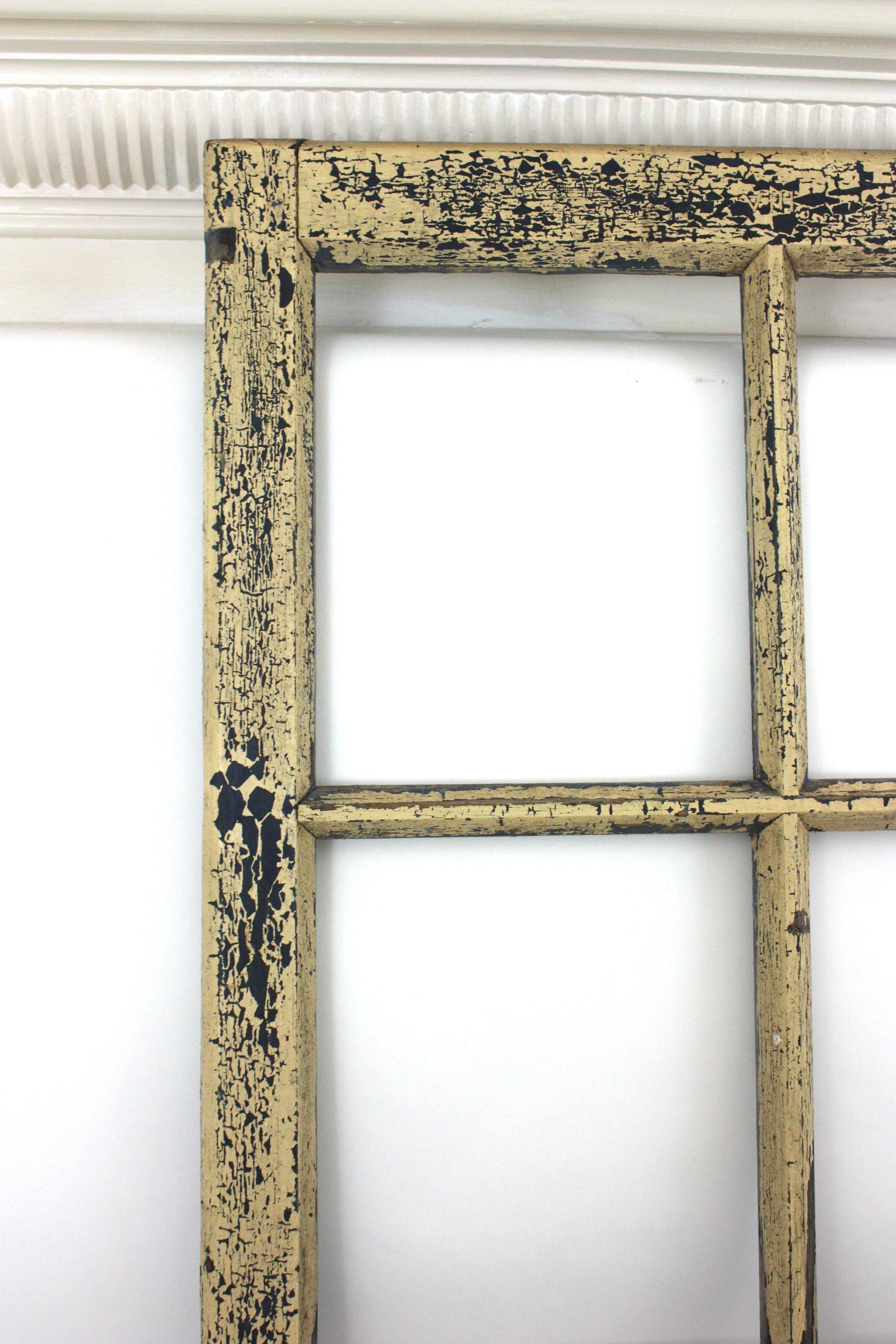 Industrial Wooden Panel Window or Door  In Good Condition For Sale In Barcelona, ES