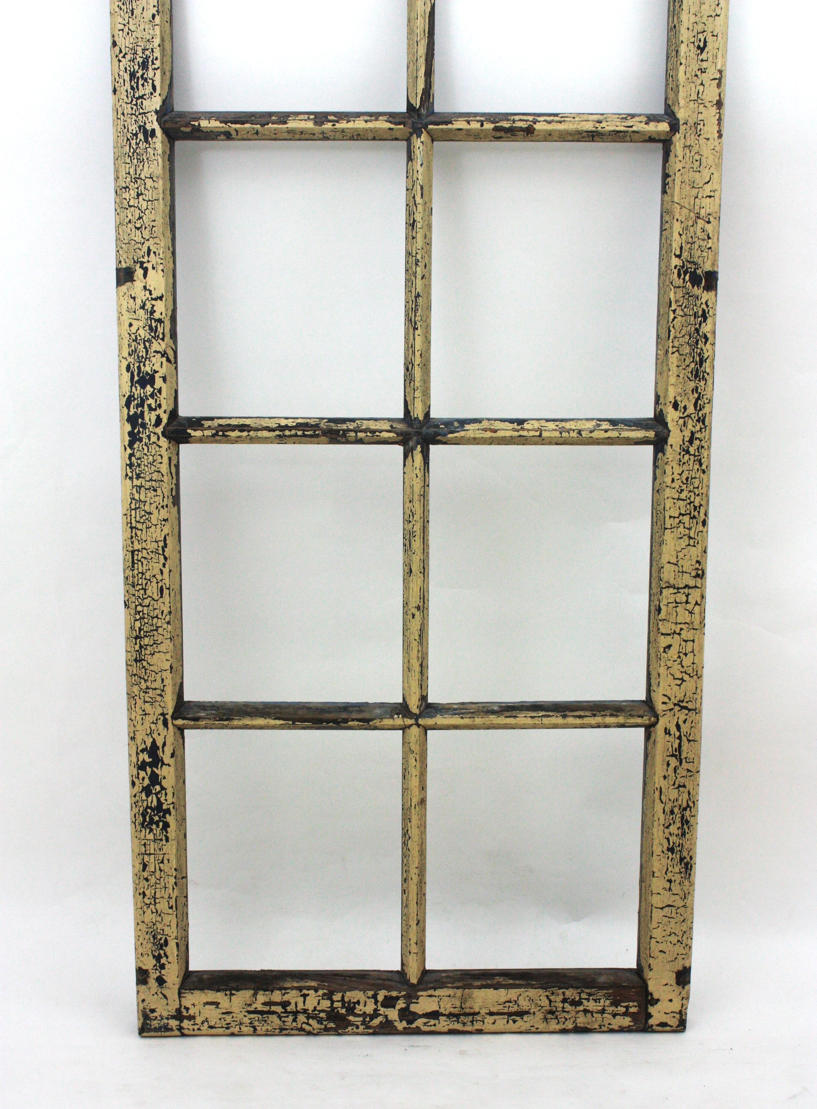 20th Century Industrial Wooden Panel Window or Door  For Sale