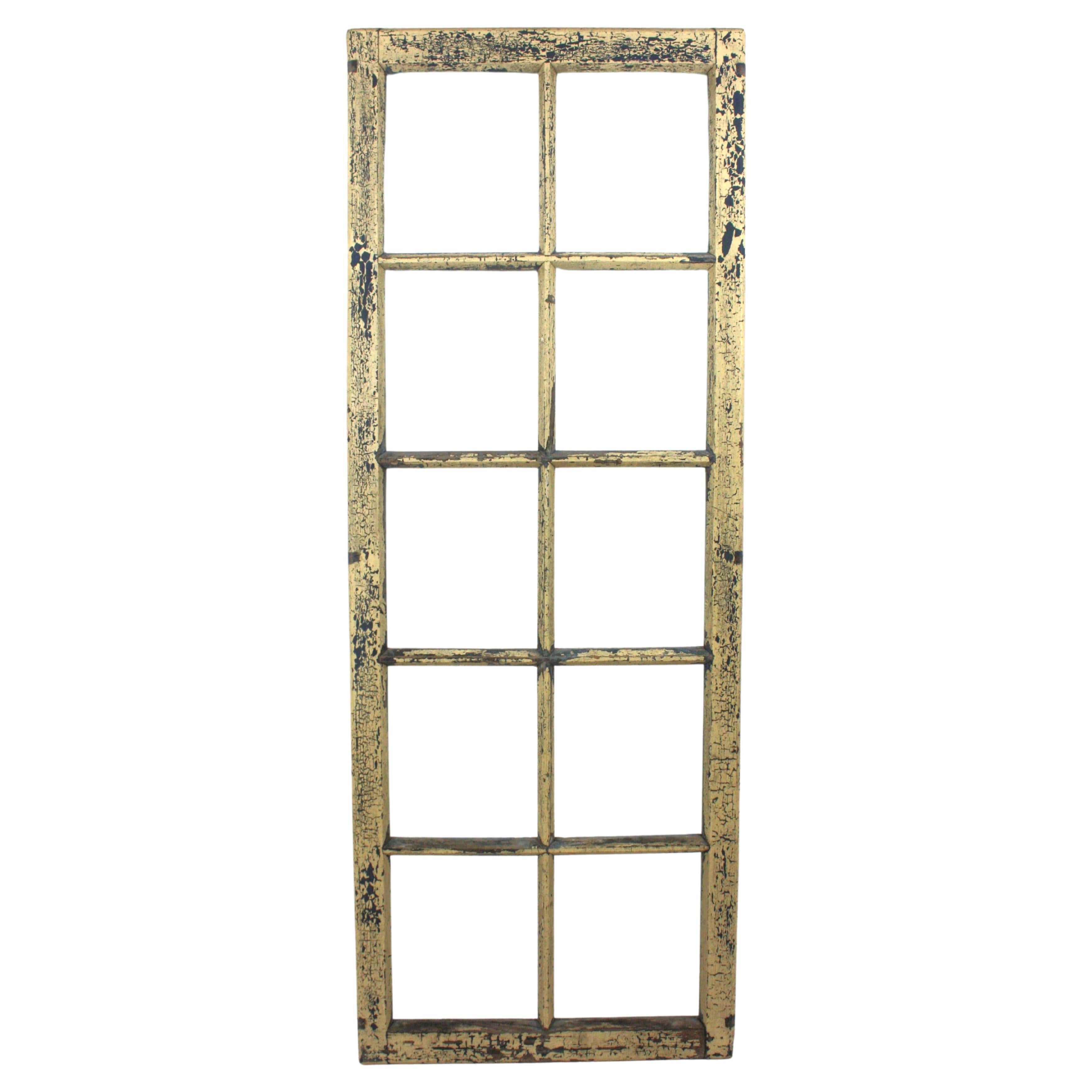 Industrielles Fenster oder Tür aus Holzplatten  im Angebot