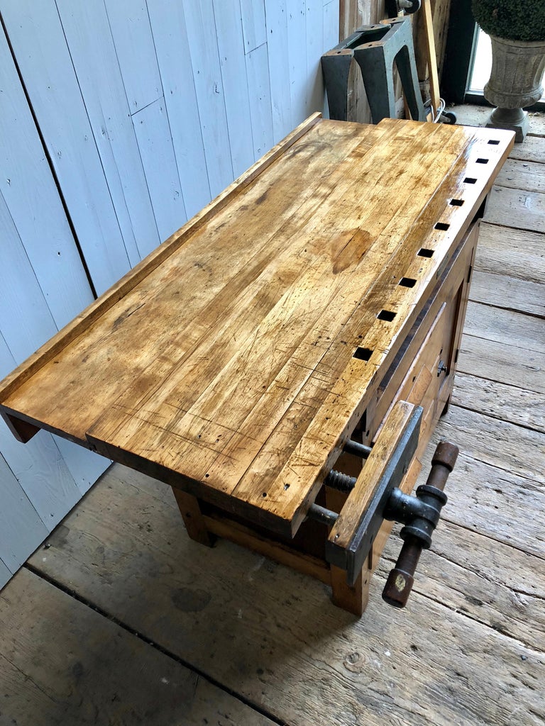 Industrial Work Bench at 1stDibs