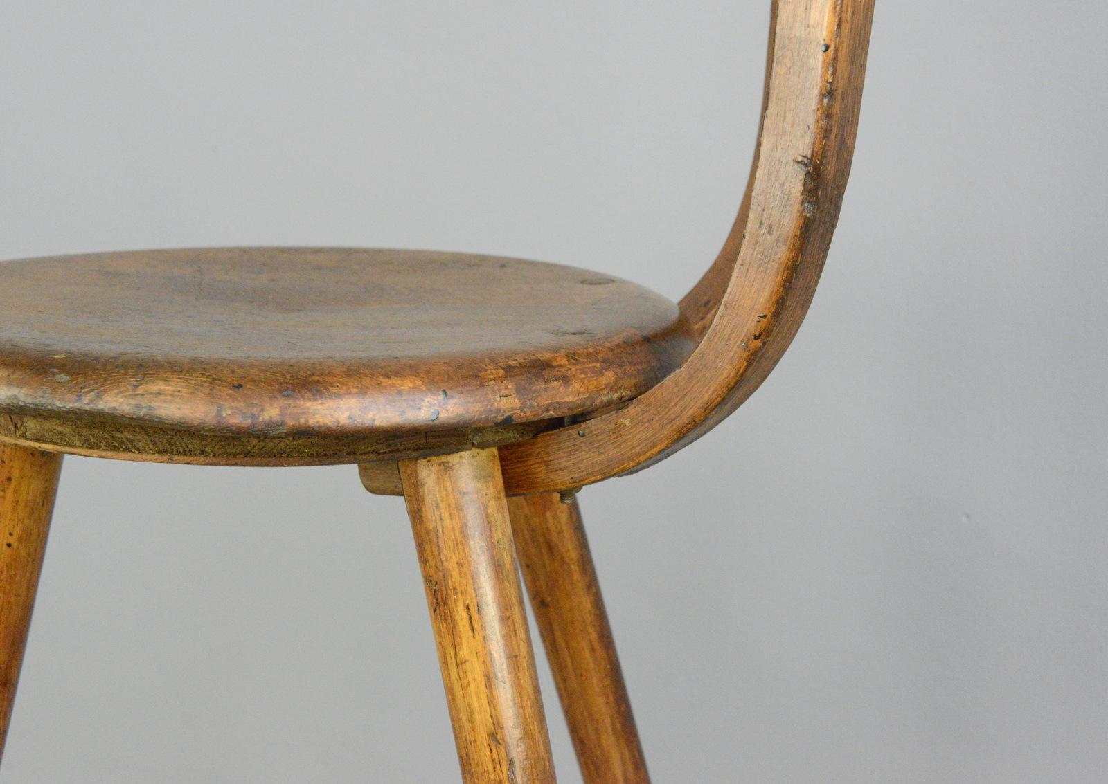 Industrial Work Stool by Ama, circa 1920s 4