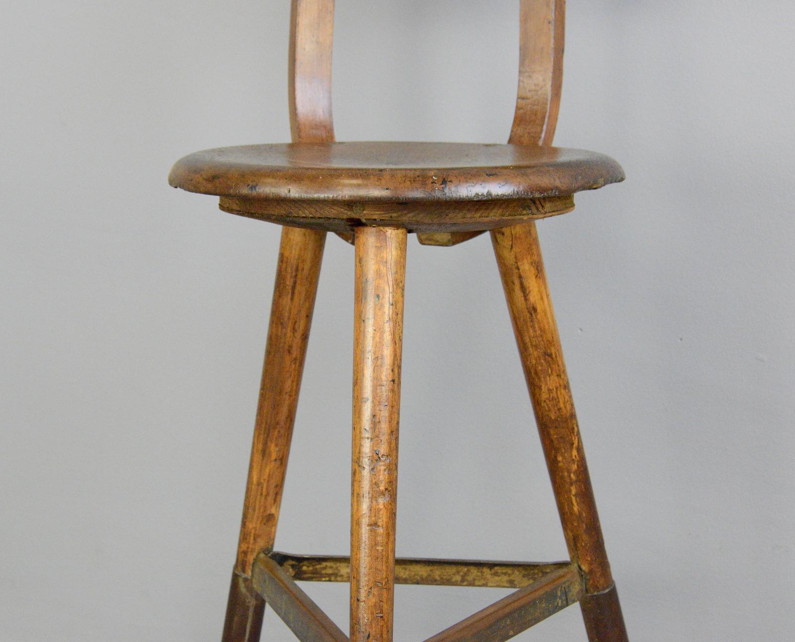 Industrial Work Stool by Ama, circa 1920s 1