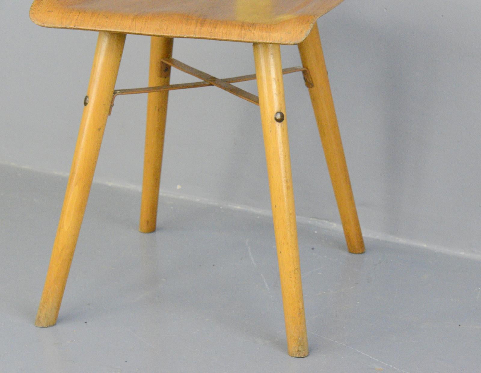 Industrial Work Stool By Ama, circa 1930s In Good Condition For Sale In Gloucester, GB