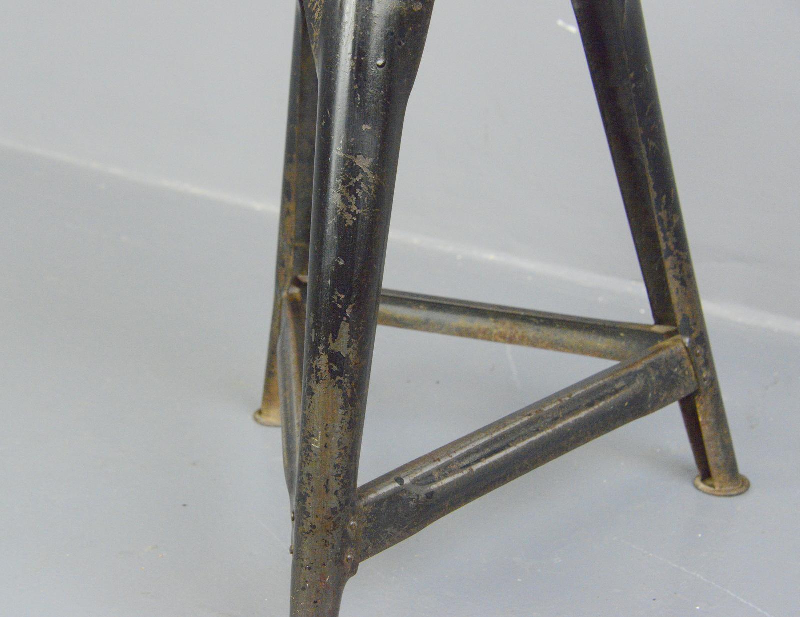 German Industrial Work Stools by Ama, circa 1930s For Sale