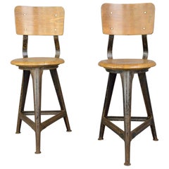 Industrial Work Stools by Ama, circa 1930s