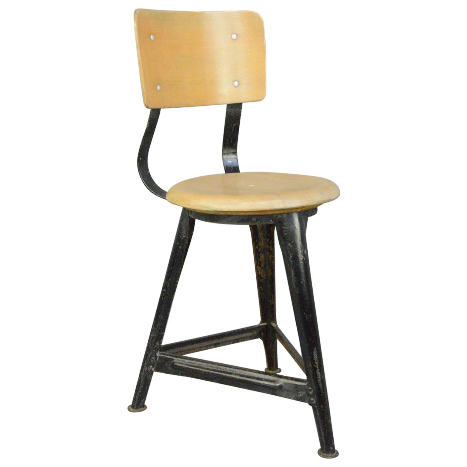 Industrial Work Stools by Ama, circa 1930s