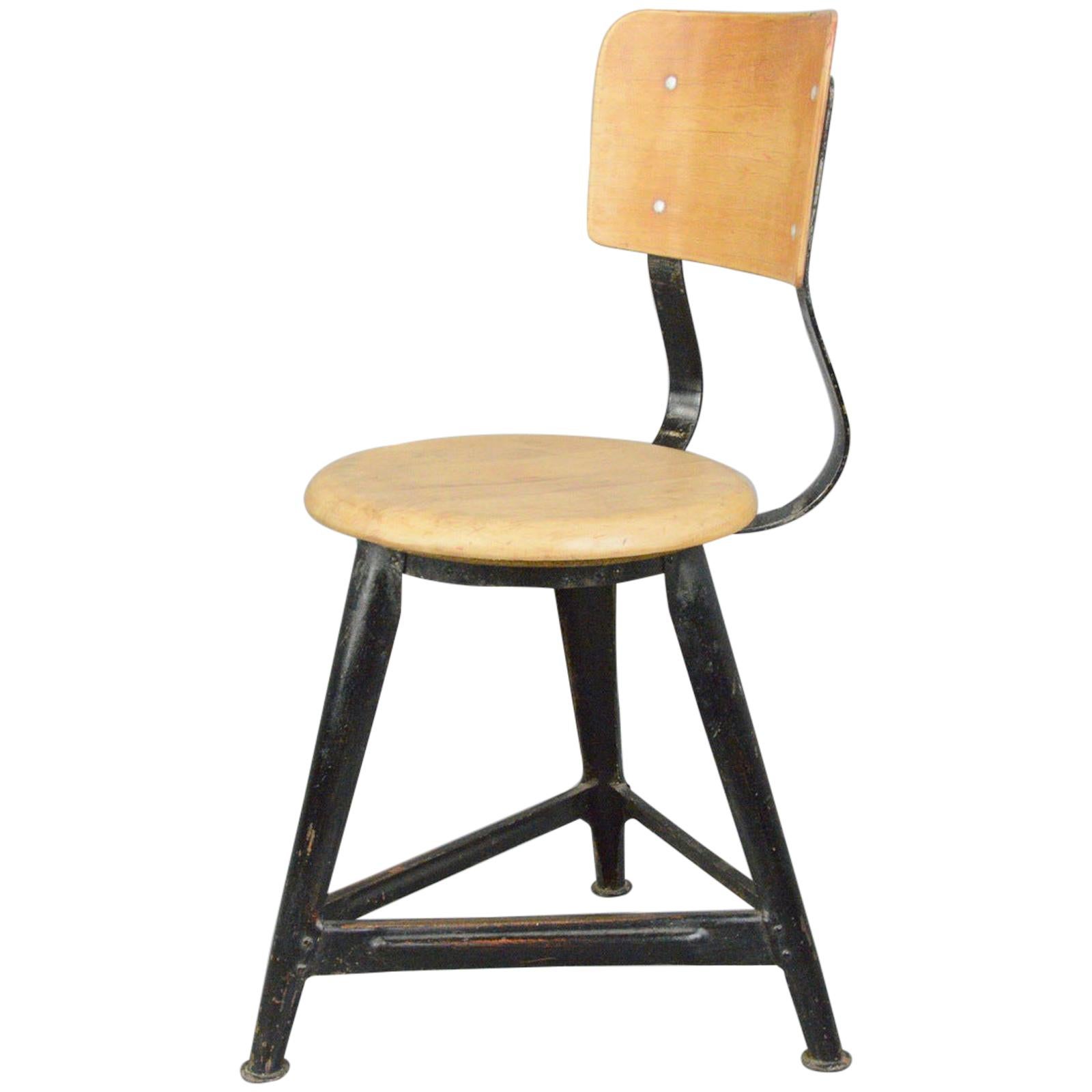 Industrial Work Stools by Ama, circa 1930s For Sale