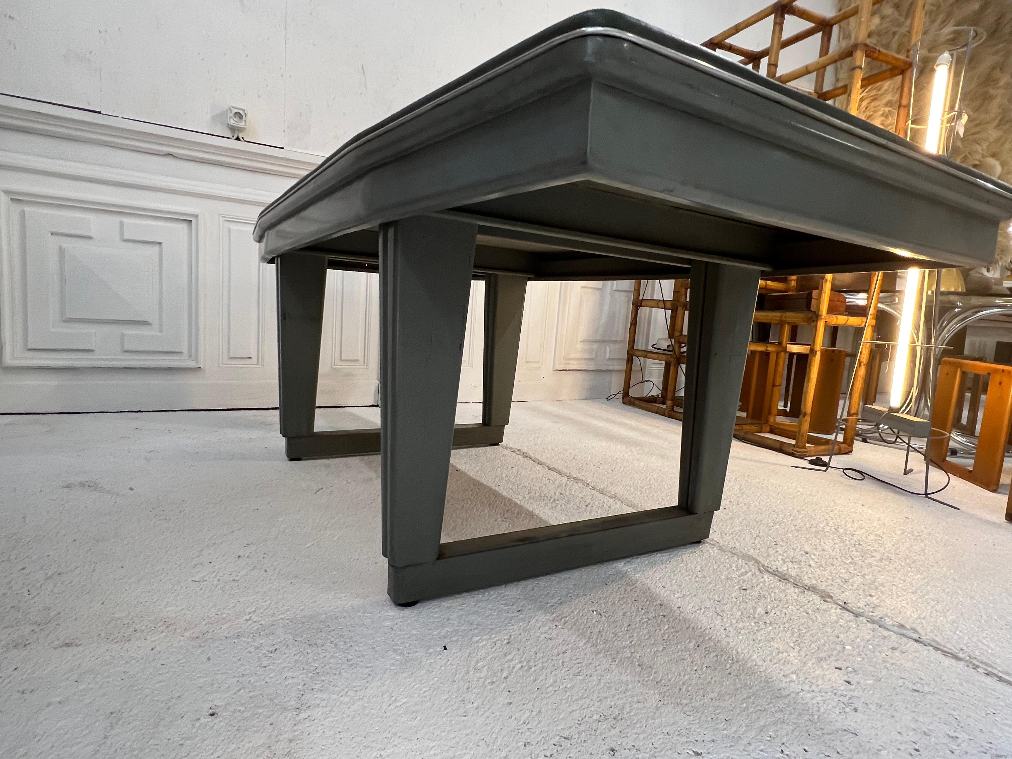 Metal Industrial Work Table, 1950s For Sale
