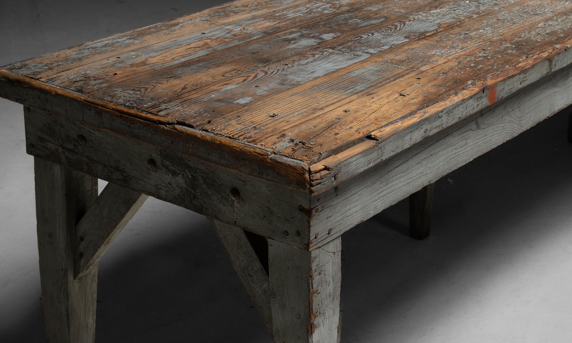 North American Industrial Work Table, America circa 1930 For Sale