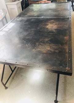 Industrial Work Table/Play Table/Desk Created with Steel Door