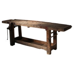 Antique Industrial Workbench circa 1900